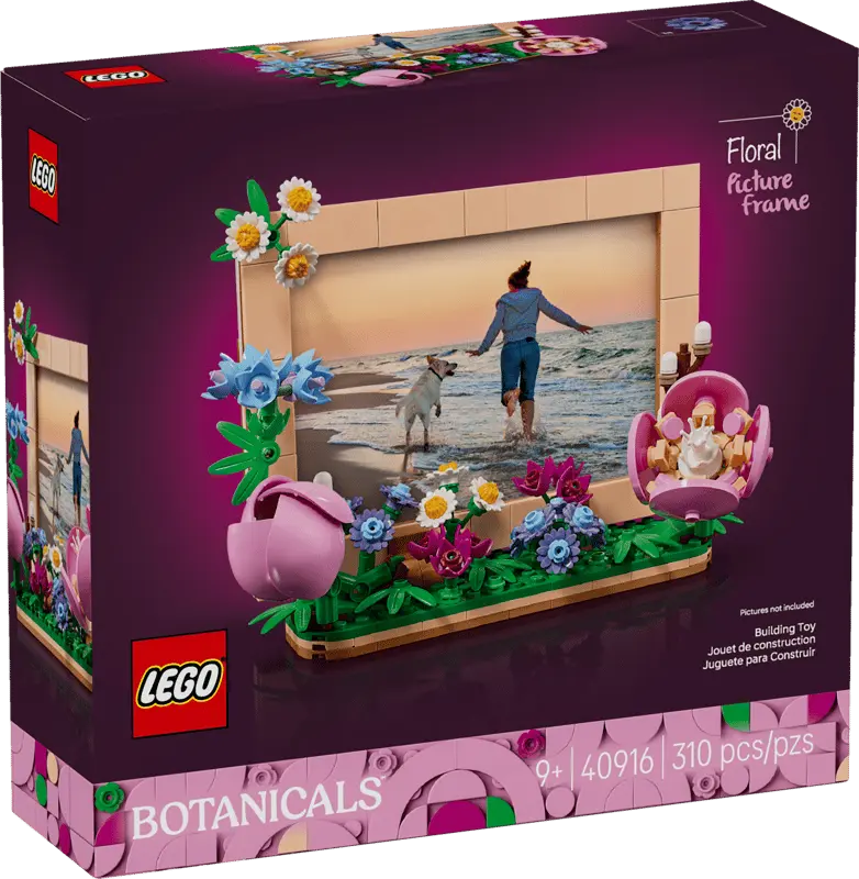 LEGO Botanicals Floral Picture Frame 40916 building set box showing decorative flower photo frame